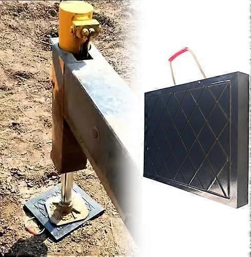 Stabilization Stand for RV Jack Pads, 30x30x3cm, High Density, Black, Stackable for Cranes and Forklifts