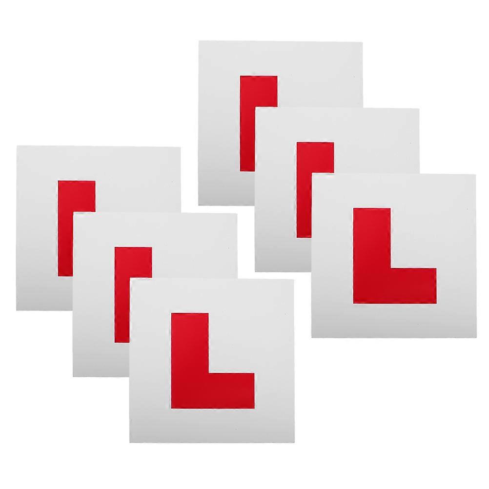 6pcs Magnetic Learner Plates for Cars – Easy Fit & Remove, No Marks, Reusable Car Stickers for Front or Rear Use