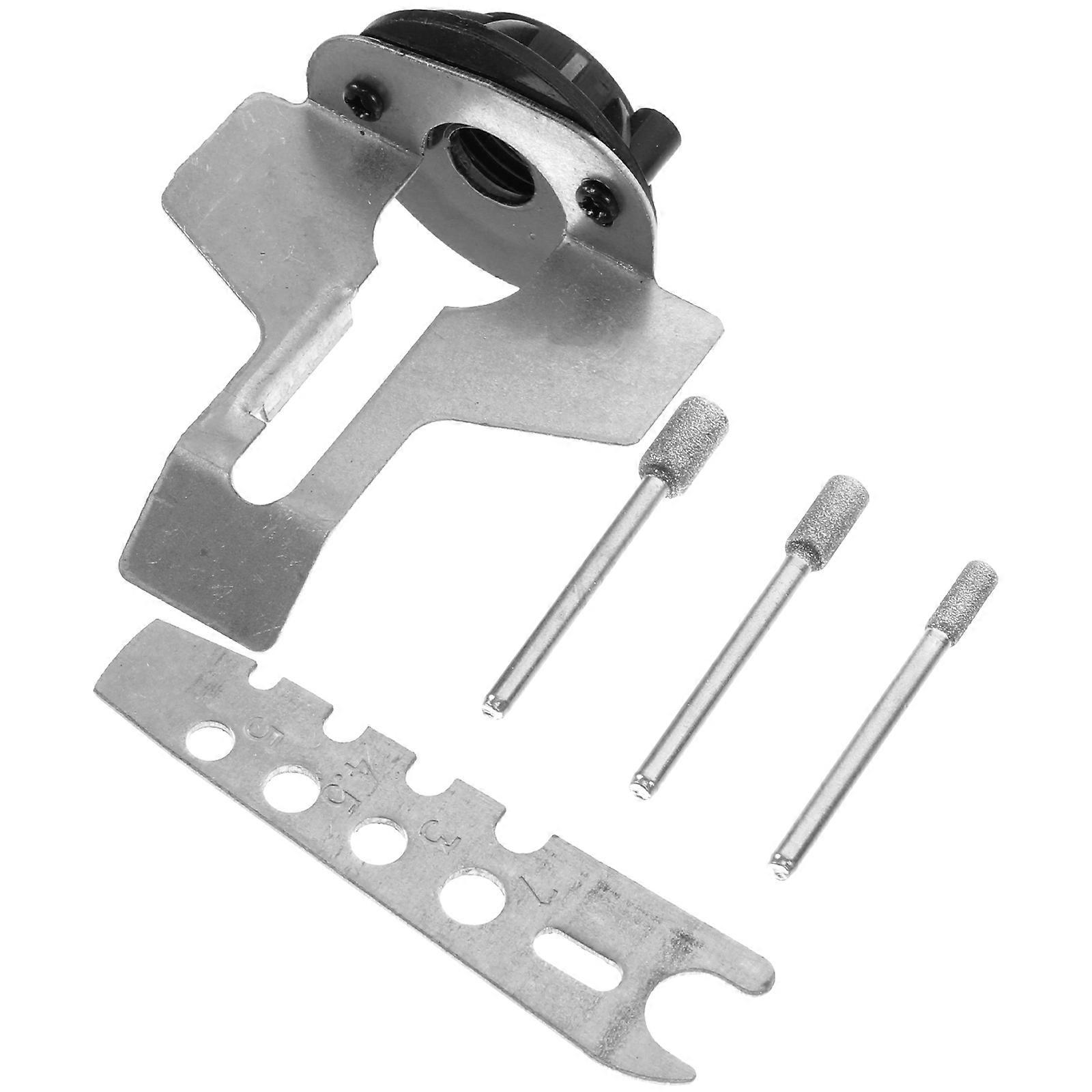Sharpening Tool Electric Abrasive Tool Sharpener Bit For Garden Tools Chainsaw Maintenance Silver 7X6cm 1Set