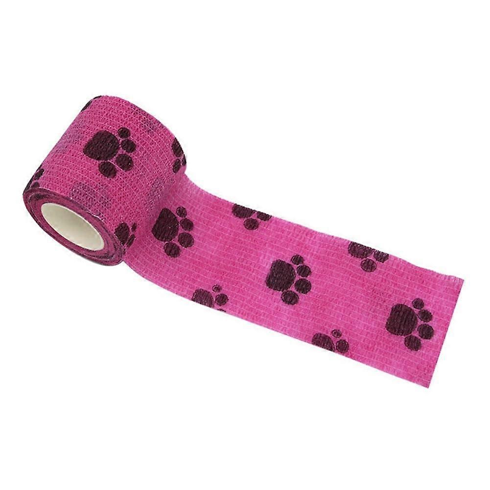 5 cm x 4.5 cm Self-Adhesive Elastic Bandage Wrap Tape for Knee, Ankle, Finger, Palm, Shoulder Support - Pink
