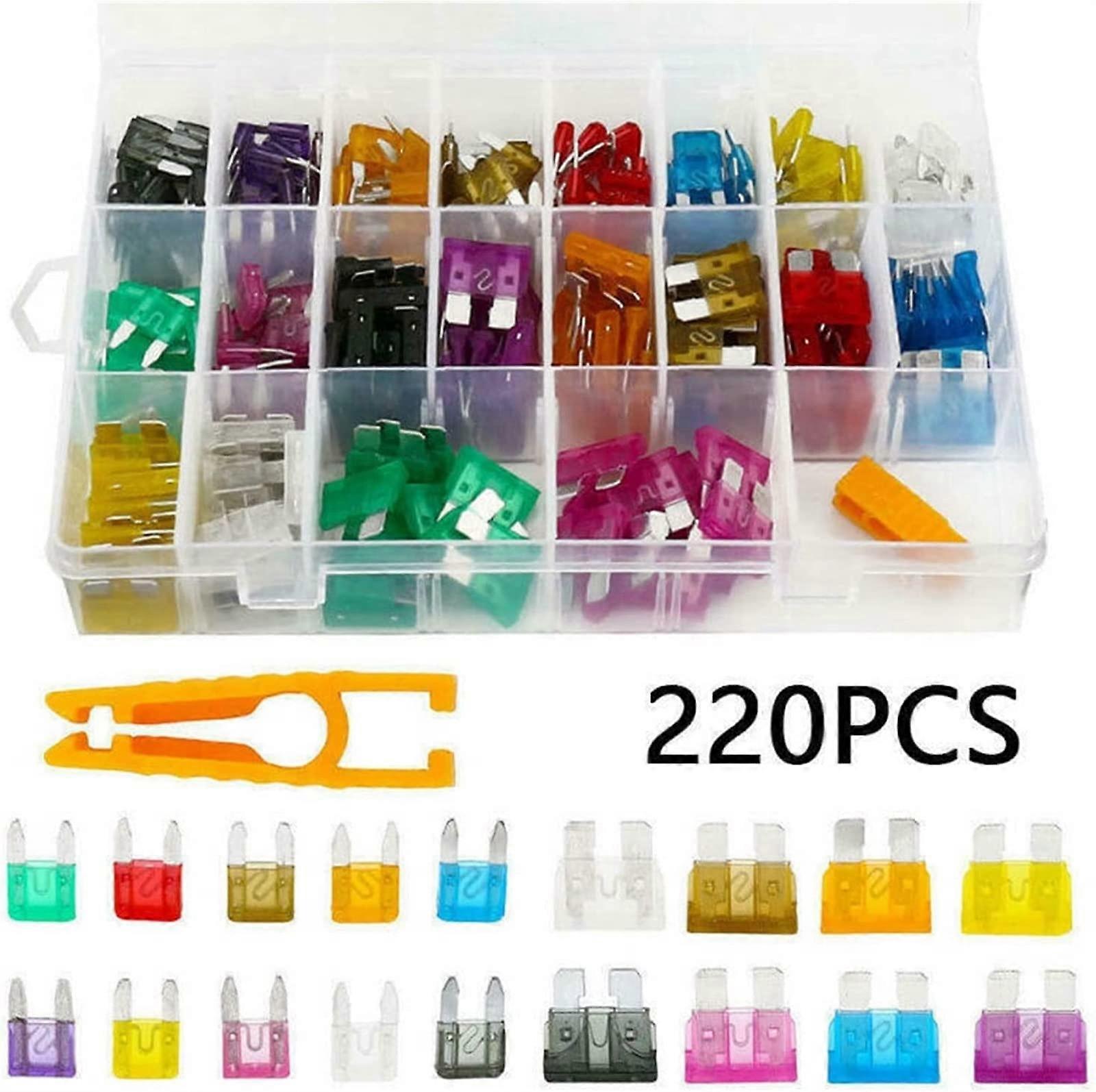 220 pieces/set 5A 10A 15A 20A 25A 30A 35A auto fuse auto fuse auto auto truck automobile fuse holder fuse fuse holder 1 UK