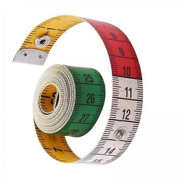 Body Measurement 4-Piece Soft Fabric Measuring Tape Set 60-Inch Snap Button Closure For Crafts And Body Measurements