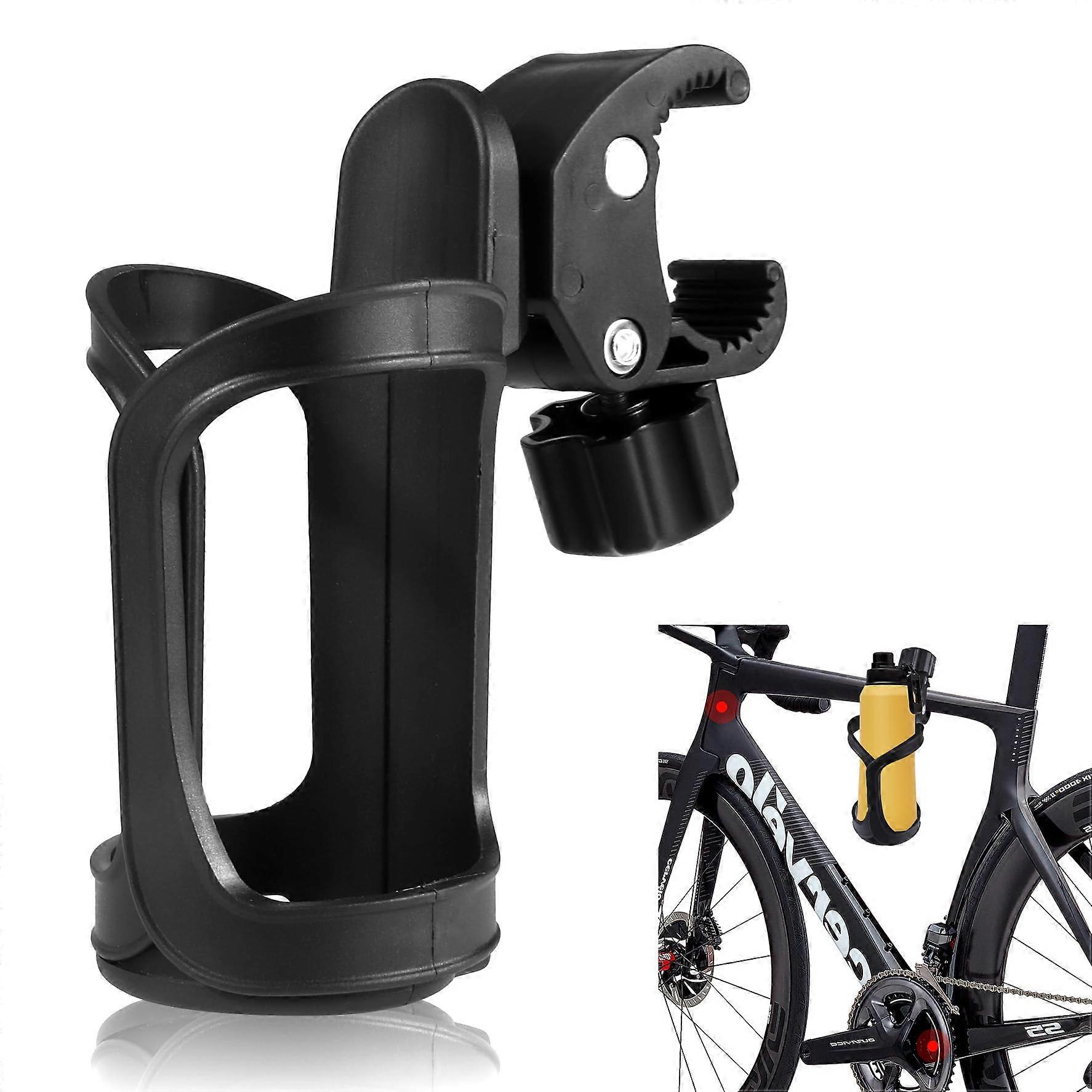 Bicycle Drink Holder Adjustable 360 Degree Rotating Cup Holder for Wheelchair, Pushchair, Mountain Bike Compatibility