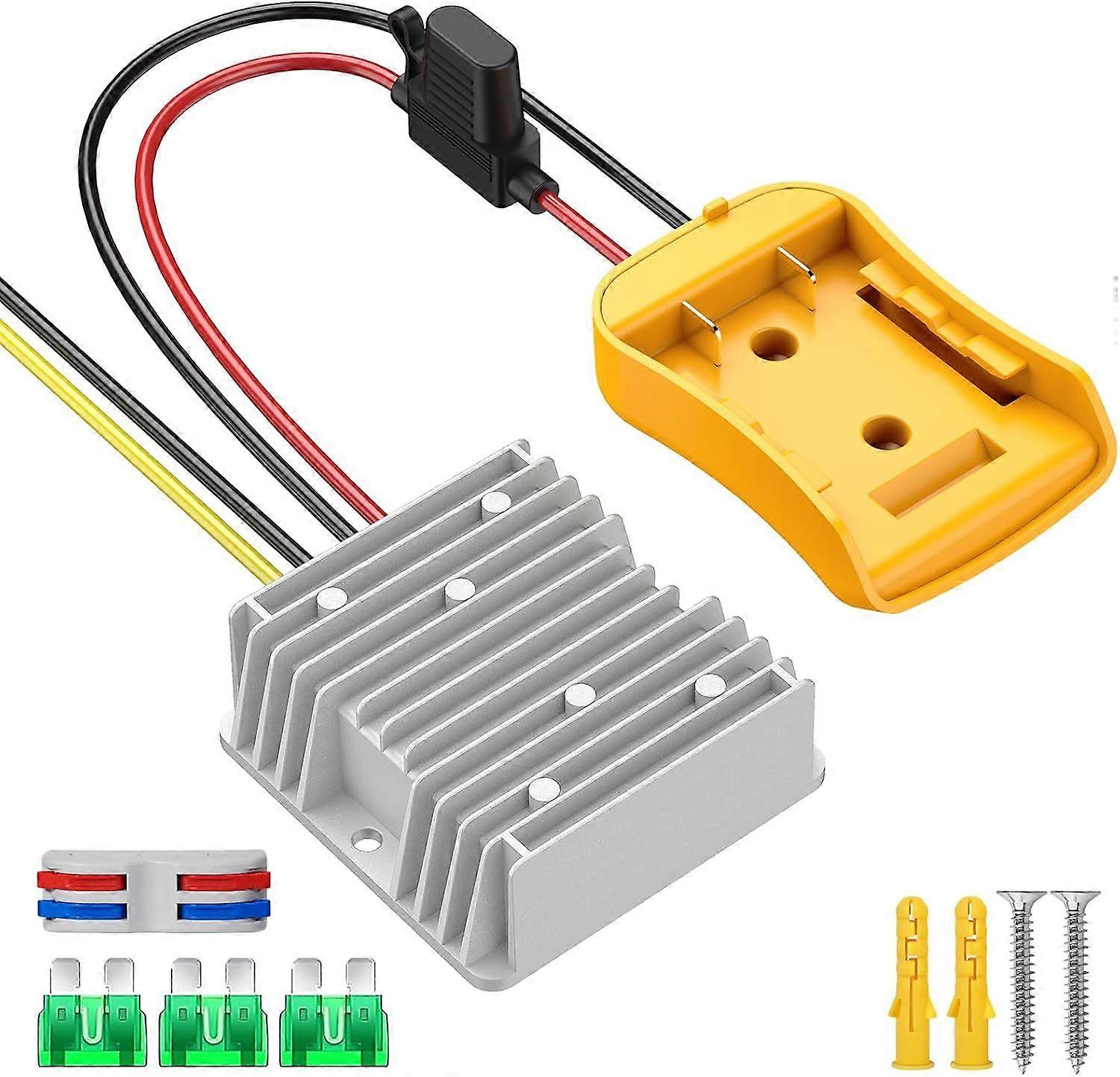 20V to 12V Step Down Converter Compatible with DeWalt 20V Power Wheel Battery