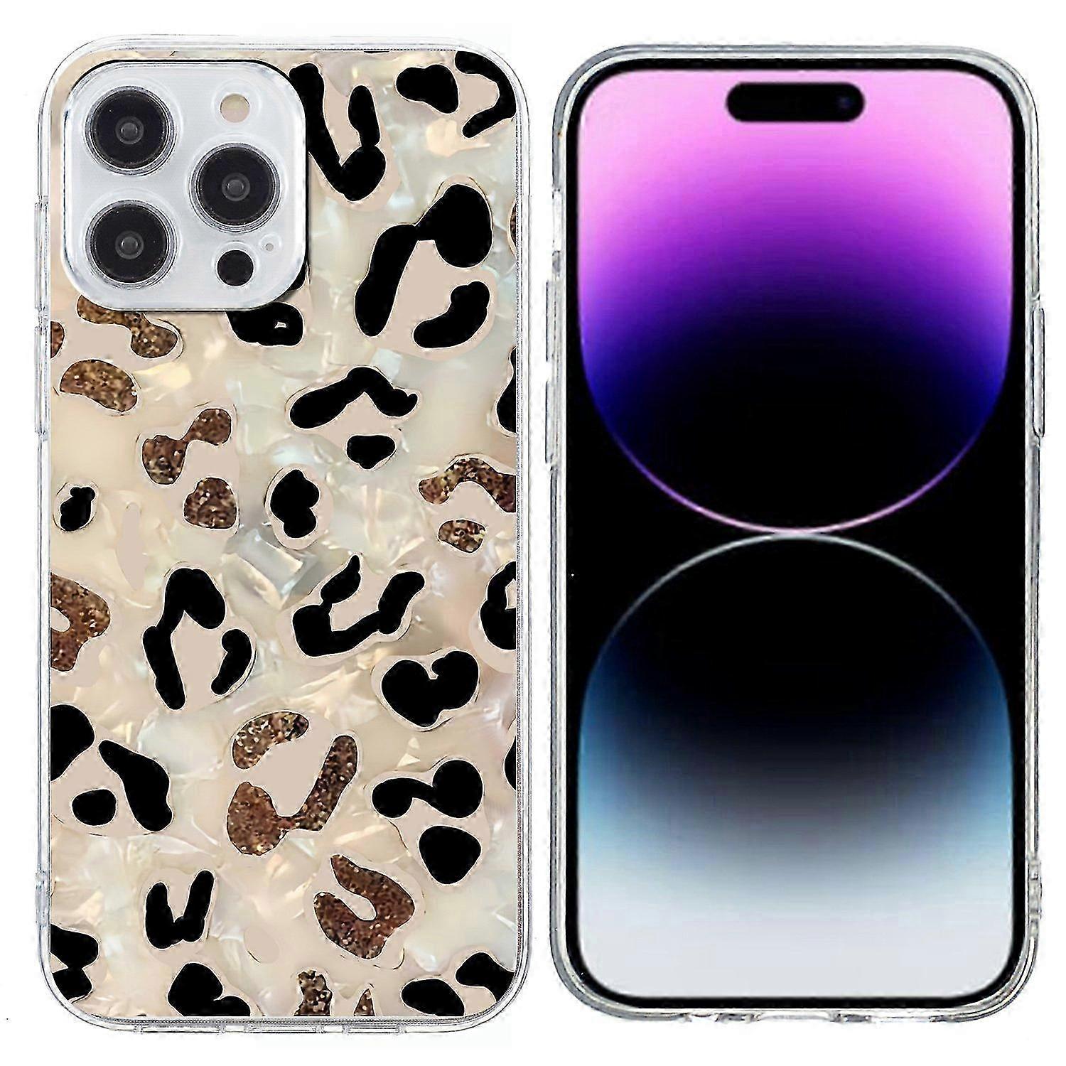 For iPhone 15 Pro Mobile Phone Case Pattern Printing Shockproof Soft TPU Mobile Phone Protective Case - Leopard Print (Leopard Print)