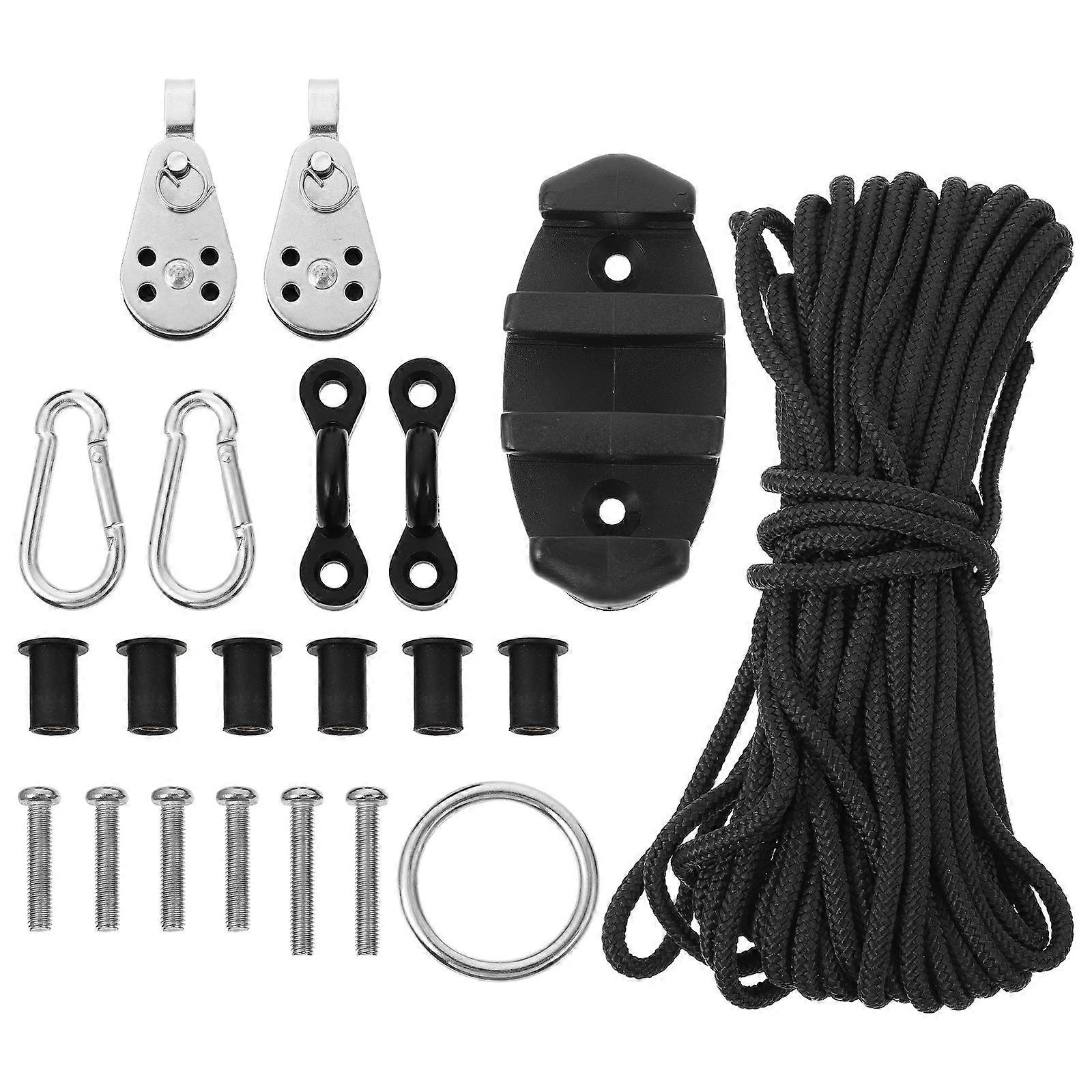 Canoe Anchor Trolley Kit Secure Drift Chutes For Canoe Enthusiasts 1 Set Durable Nylon Material