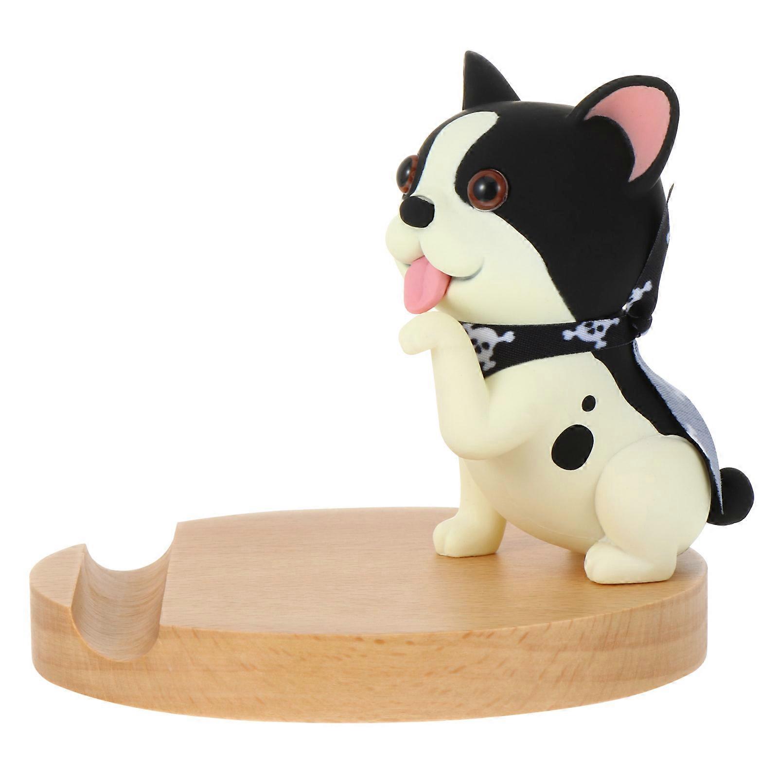 White Cartoon Dog Cellphone Stand for Home or Office Use Portable and Stable Design Fits All Phones