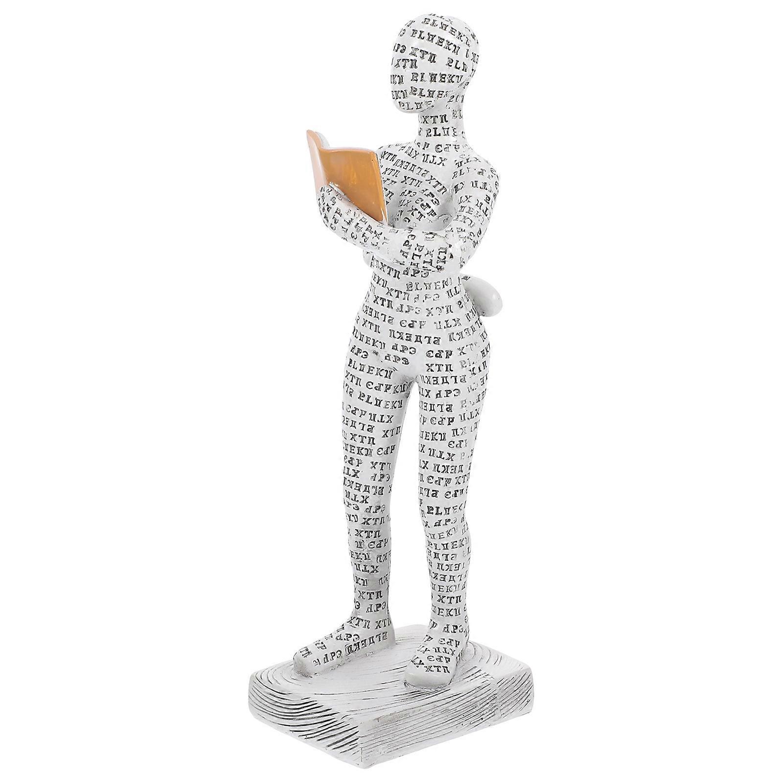 Abstract Resin Figurine Sculpture Decor for Office, Bookshelf, and Desktop Unique Tabletop Art Decoration