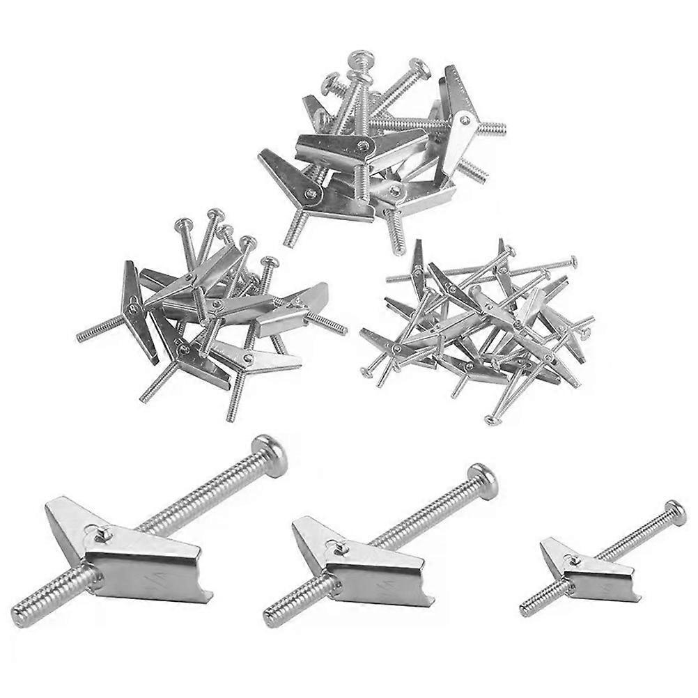 Toggle Bolts Toggle Anchor for Wall Hanging 1Set Durable Steel Silver