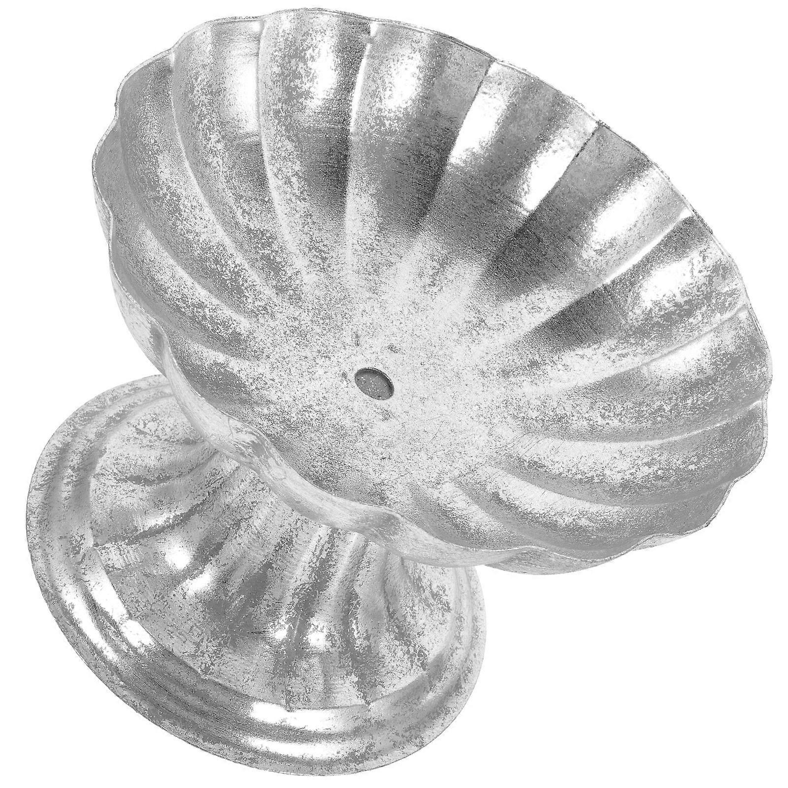 Silver Iron Snack Tray for Party Use Sturdy and Compact Suitable for Food or Jewelry Display 7.87x0.79x5.91 Inch
