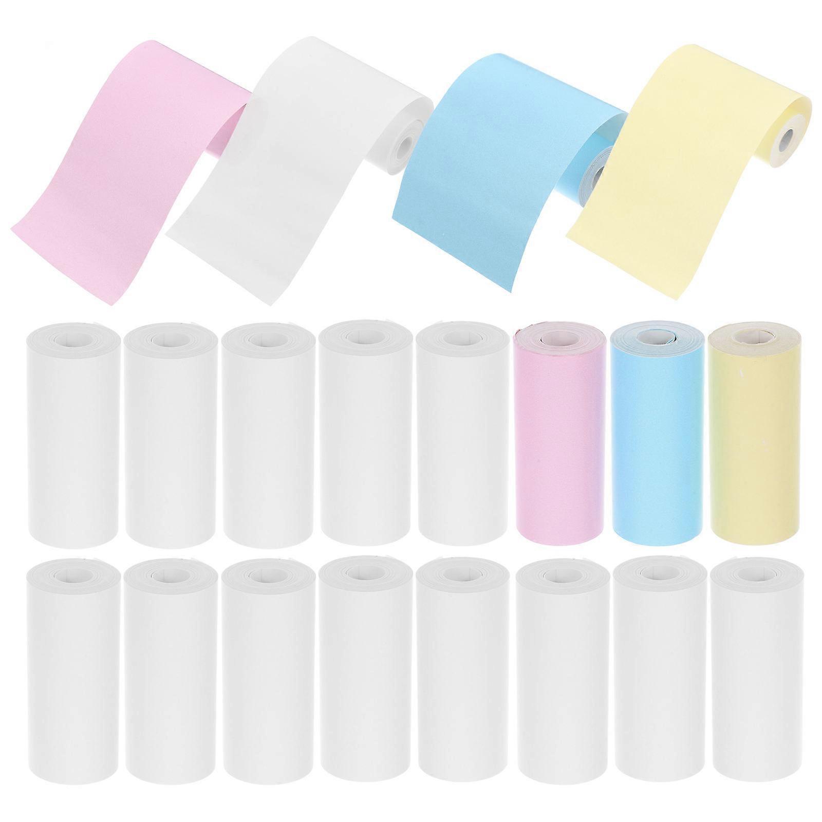 18 Rolls Mini Thermal Printer Paper, Self Adhesive & Non Adhesive, Compatible with Mini Printers for Photos, Notes, Labels, and Drawings
