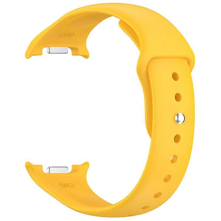 Silicone Watch Strap Watch Band with Buckle for Samsung Watch8 Vibrant Yellow