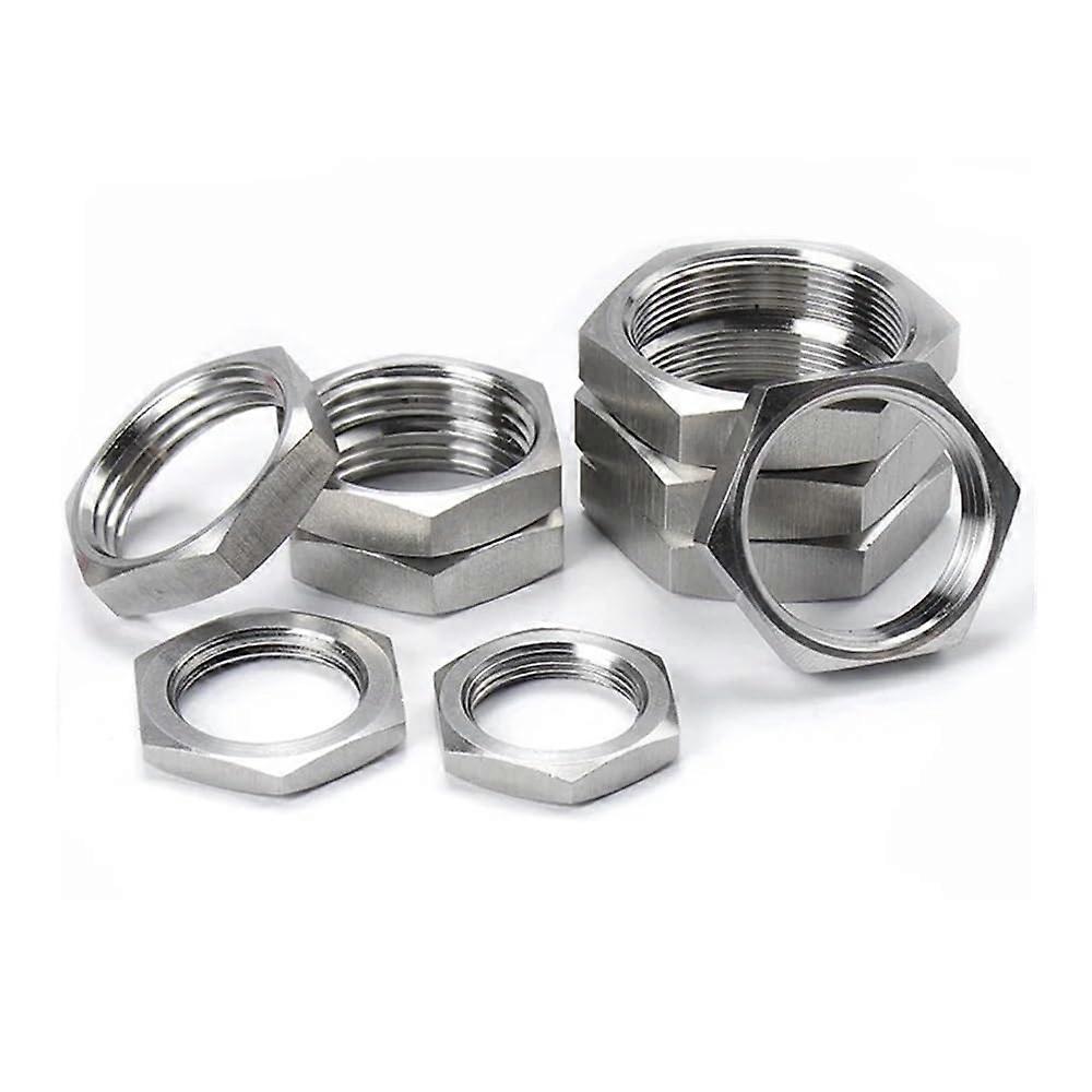 Écrou hexagonal en acier inoxydable 304, mince, jeu M4-M30, 1/5/10/50 pièces, denture fine, filetage de tuyau en pouces, modèle de robinet de réservoir d’eau