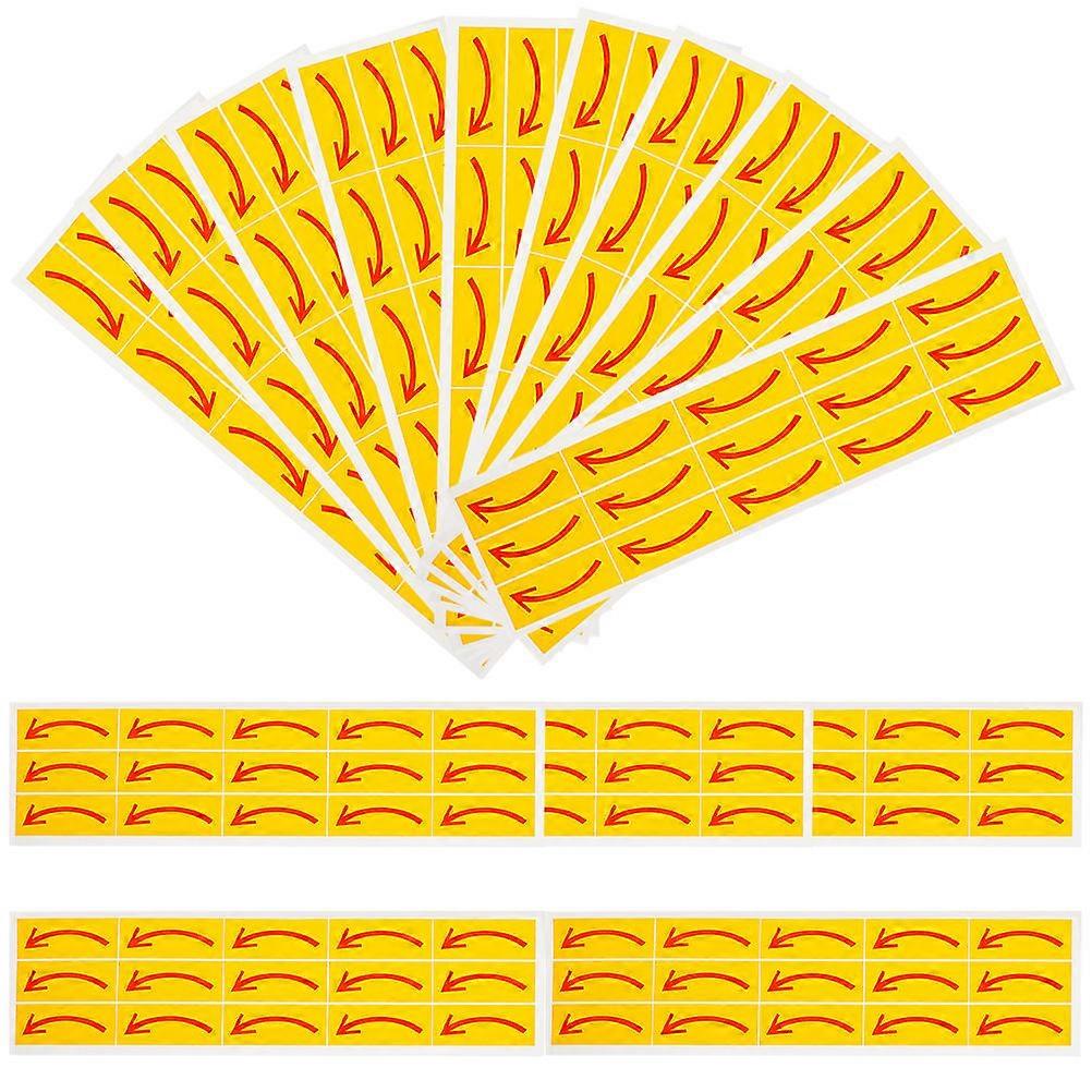 20Pcs Yellow Adhesive Arrow Stickers for Home Direction Signs with Strong Adhesion PVC Material