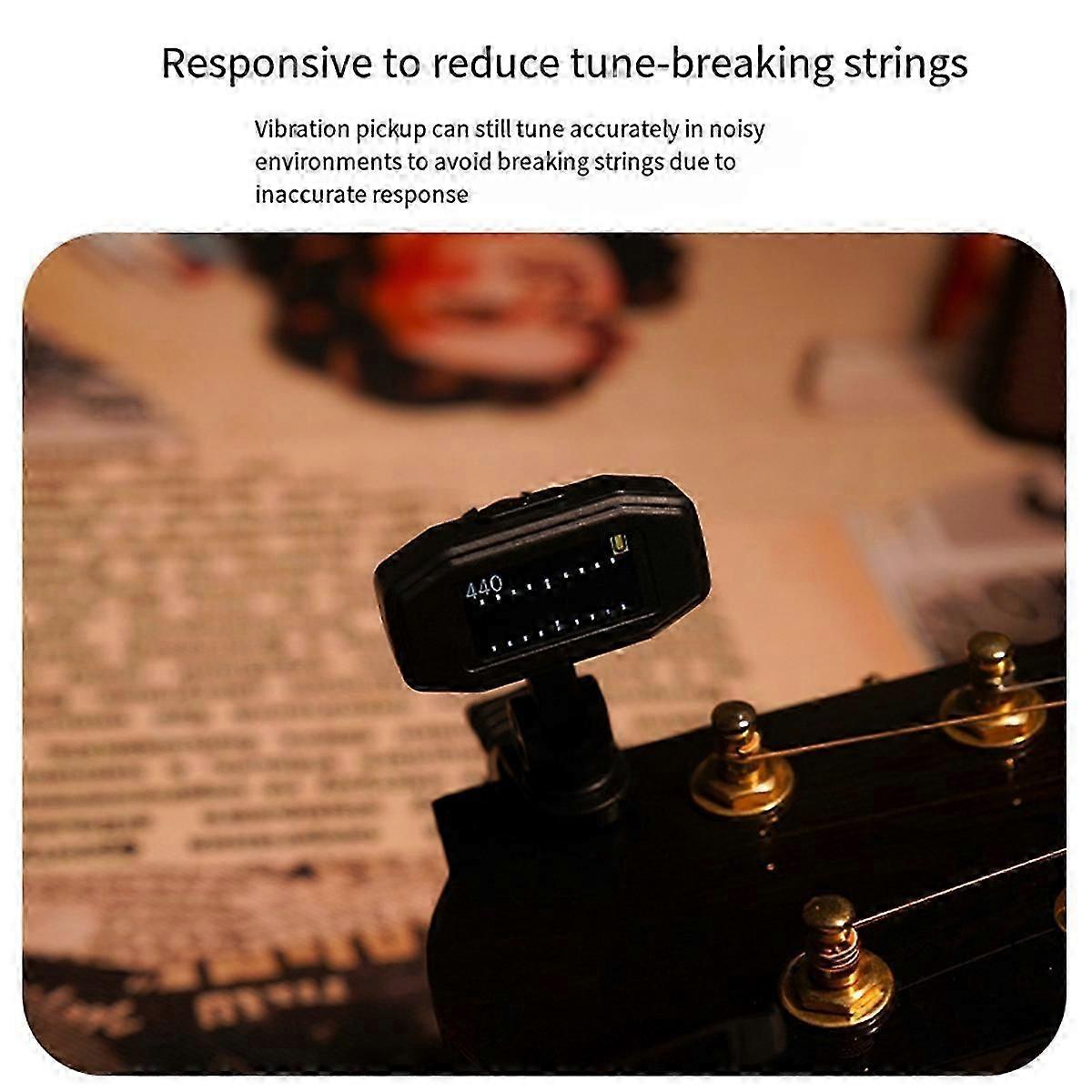 AROMA AT-790 Rechargeable Clip-on Tuner Digital Professional Tuning Tool Tuner for Guitar, Bass, Uku