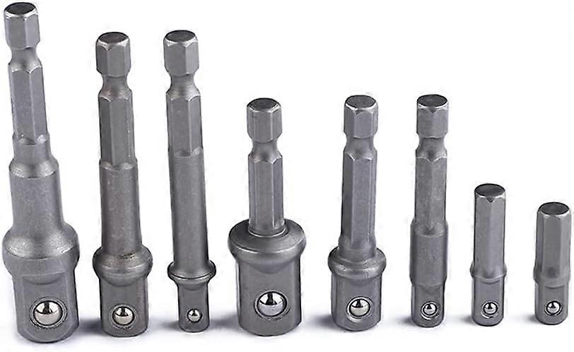 1/4" 3/8" 1/2" Square Hex Shank Impact Socket Adapter Set for Cordless Drills