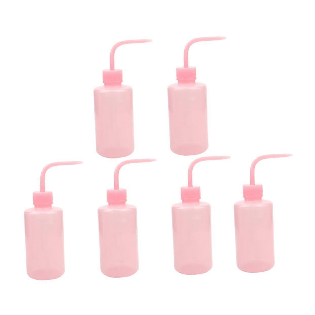 6pcs Plastic Squeeze Bottles for Eyelash Cleaning Plant Watering Line Indicator