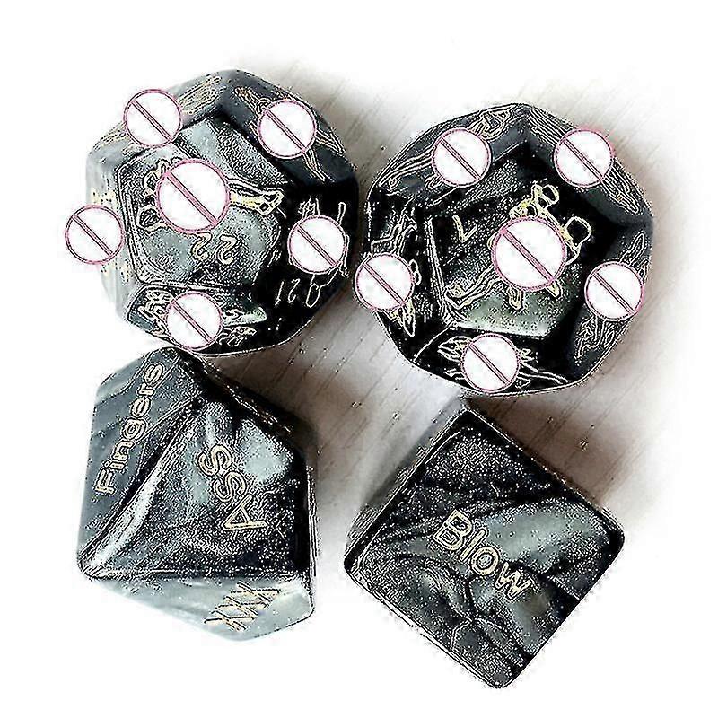 4Pcs 아크릴 주사위 커플 게임 선물 다채로운 스테레오 다면체 주사위 세트