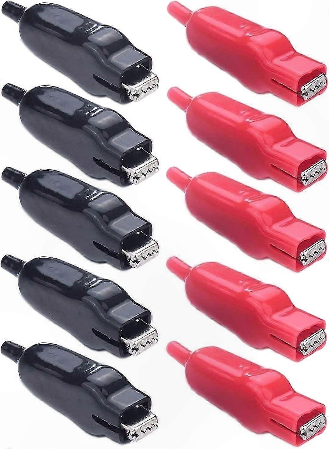 10Pcs Insulated Alligator Clips, 20A Crocodile Clips for Lab & DIY Projects