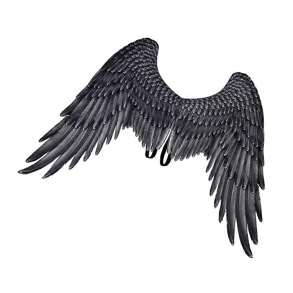 Halloween 3D Angel Wings Cosplay Accessory Devil Theme White Non-Woven Fabric Elastic Straps