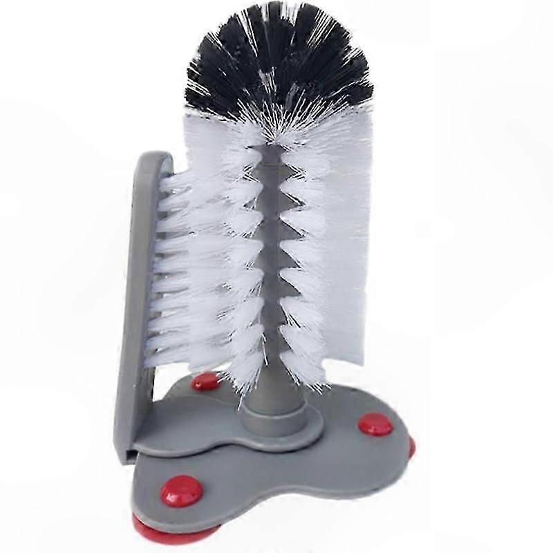 Rotating Wine Bottle Cleaner with Double-Headed Brush for Kitchen Sink and Cup Scrubbing Cleaning Tool