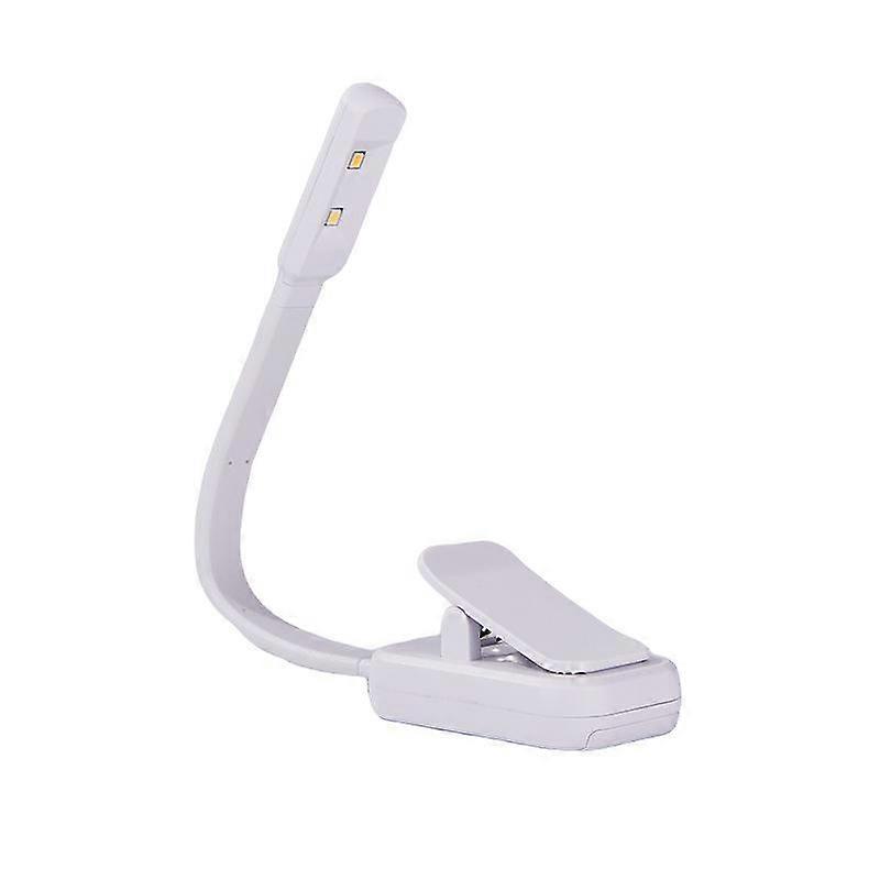 Portable Book Clip Lamp Battery Model White