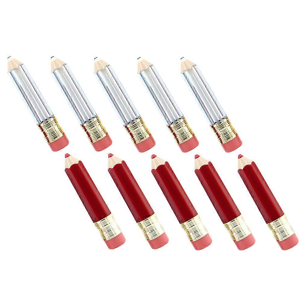 Assorted Color Plastic Lip Gloss Tubes for Storage Empty Pencil Shaped DIY Containers 10 Pieces