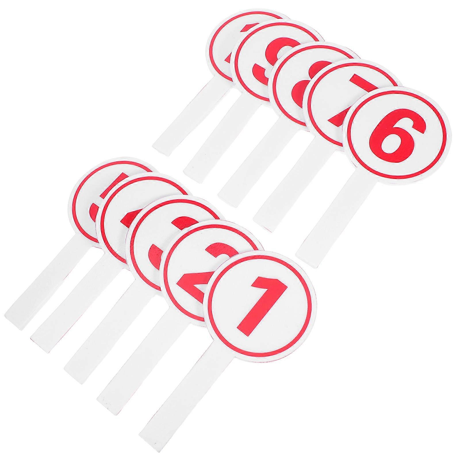 10pcs Reusable Score Board 1 10 Handheld Number Paddles for Sports, Games, Auctions, and Classroom Voting