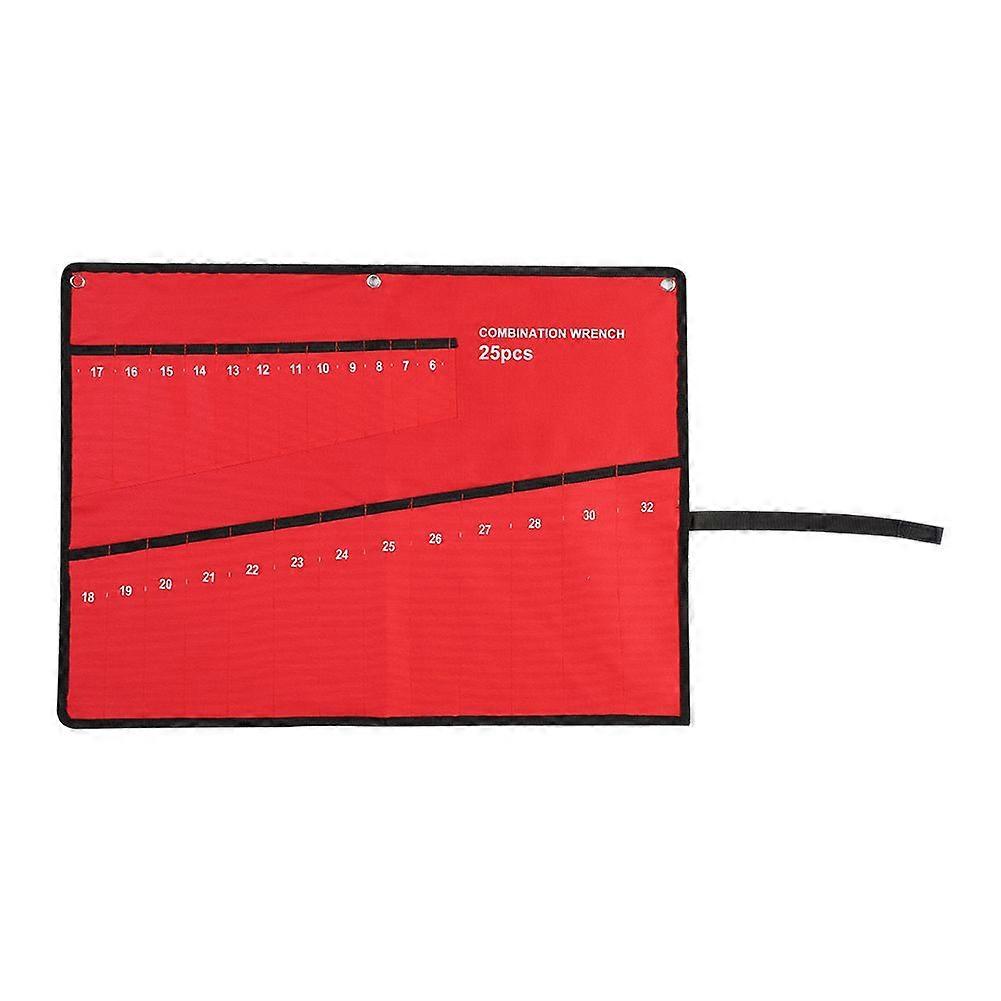 Multi Pocket Roll Up Tools Storage Bag Spanner Plier Wrench Holder Canvas Organizer(25 Pockets)