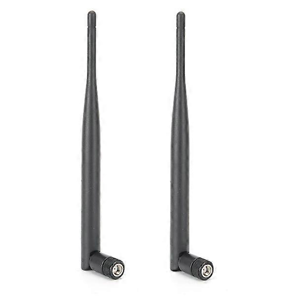 2pcs Router Antenna Durable WIFI System 6DB High Gain 2.4/5.8G Dual‑Band SMA Inner Hole