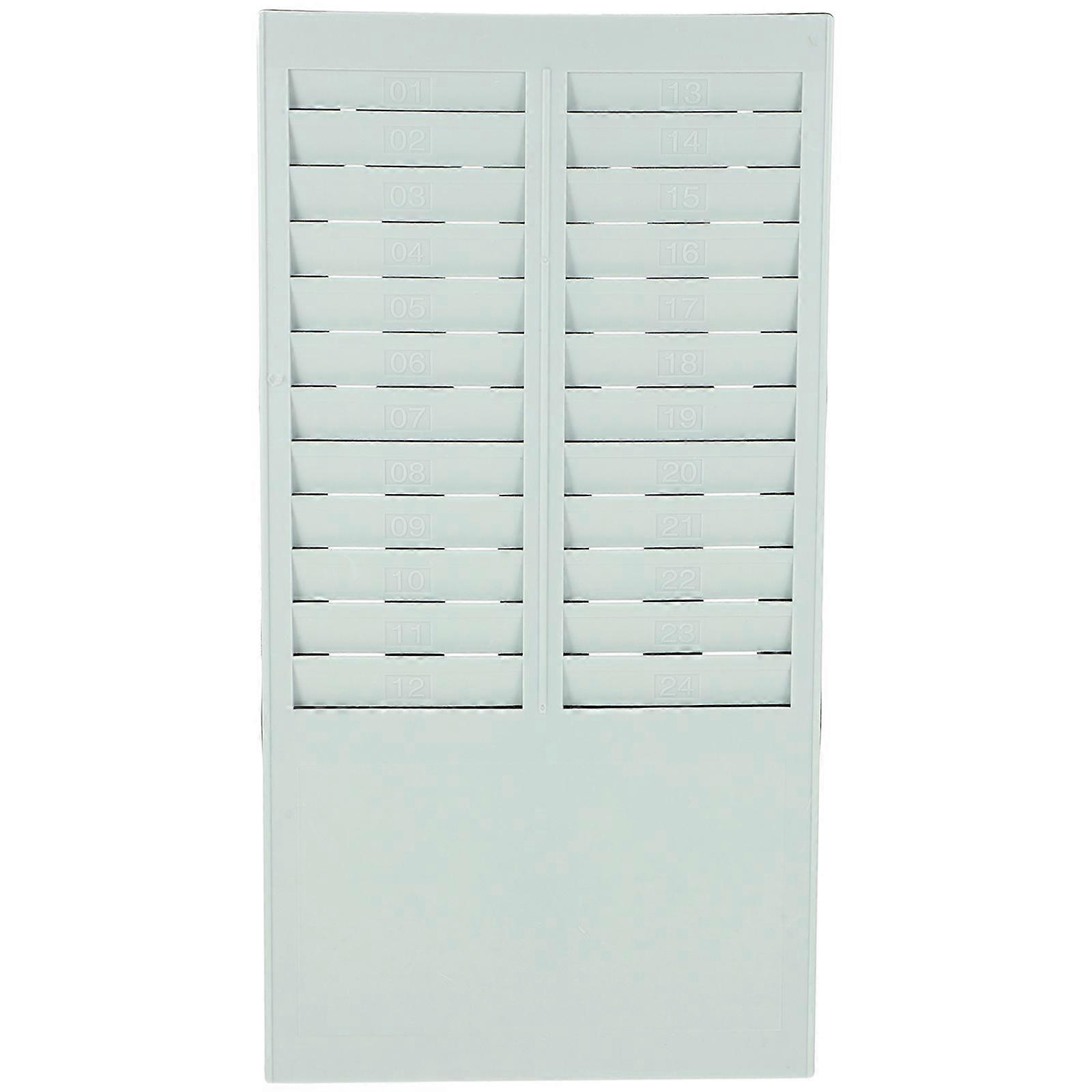 Multi-card Slot Storage Rack Attendance Card Rack Attendance Machine Card Rack 24 Slots Card Rack