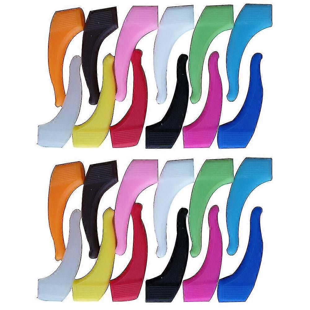Silicone Eyeglass Ear Hooks, Pack of 12, Non-Slip, Comfortable and Hypoallergenic