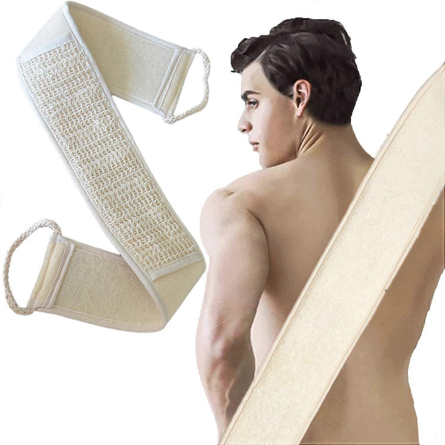 Luffa sponge back scrubber for bath and shower uffa body pad with back strap