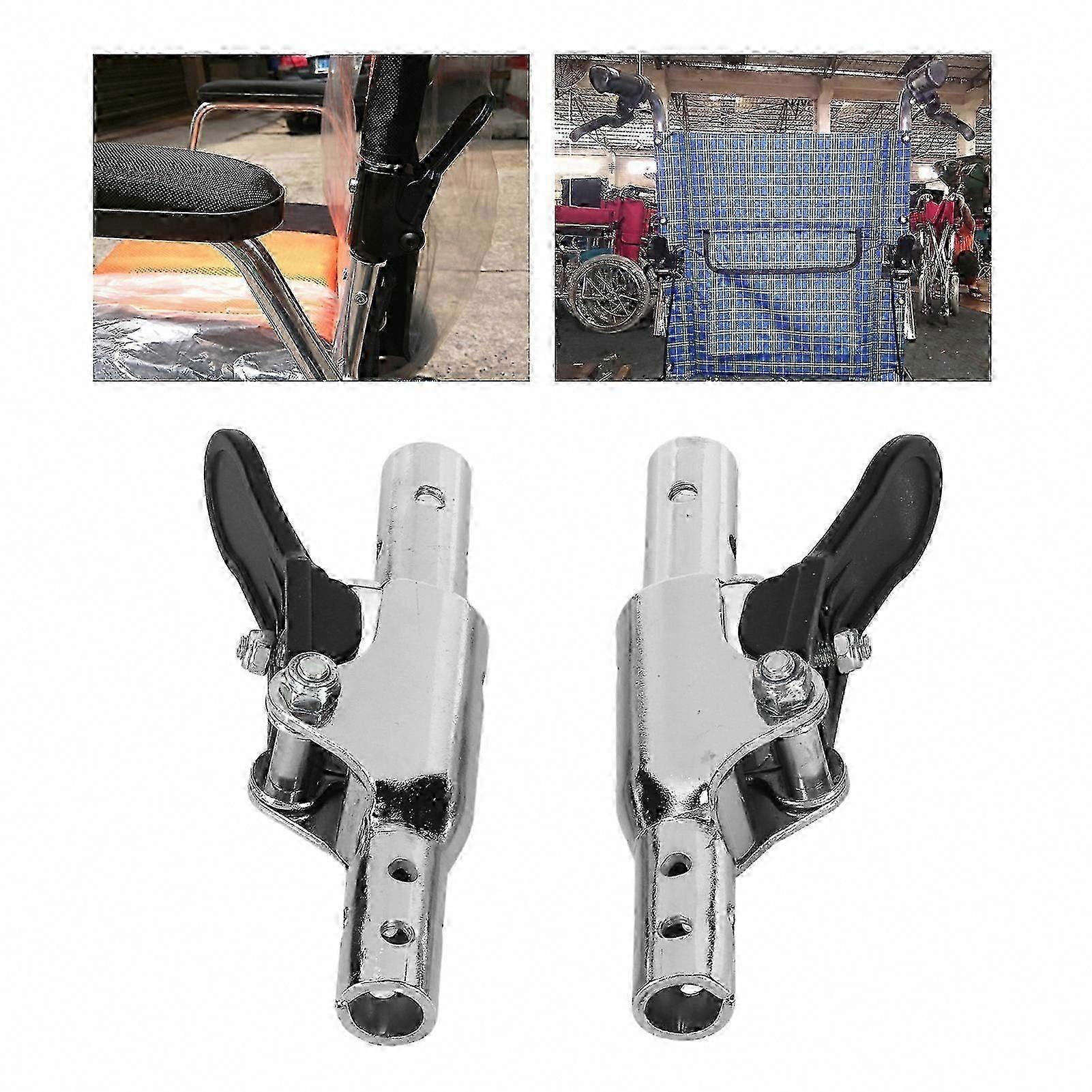 1 Pair Wheelchair Backrest Folding Switch, Rustless Stainless Steel, Long Lasting, Back Folder