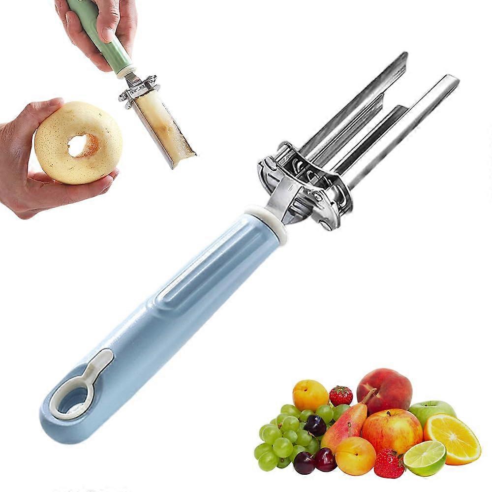 Adjustable Fruit and Vegetable Corers Tool, Upgraded 2-in-1 Bell Pepper Cutter & Deseeder, Removing Fruit & Vegetable Cores