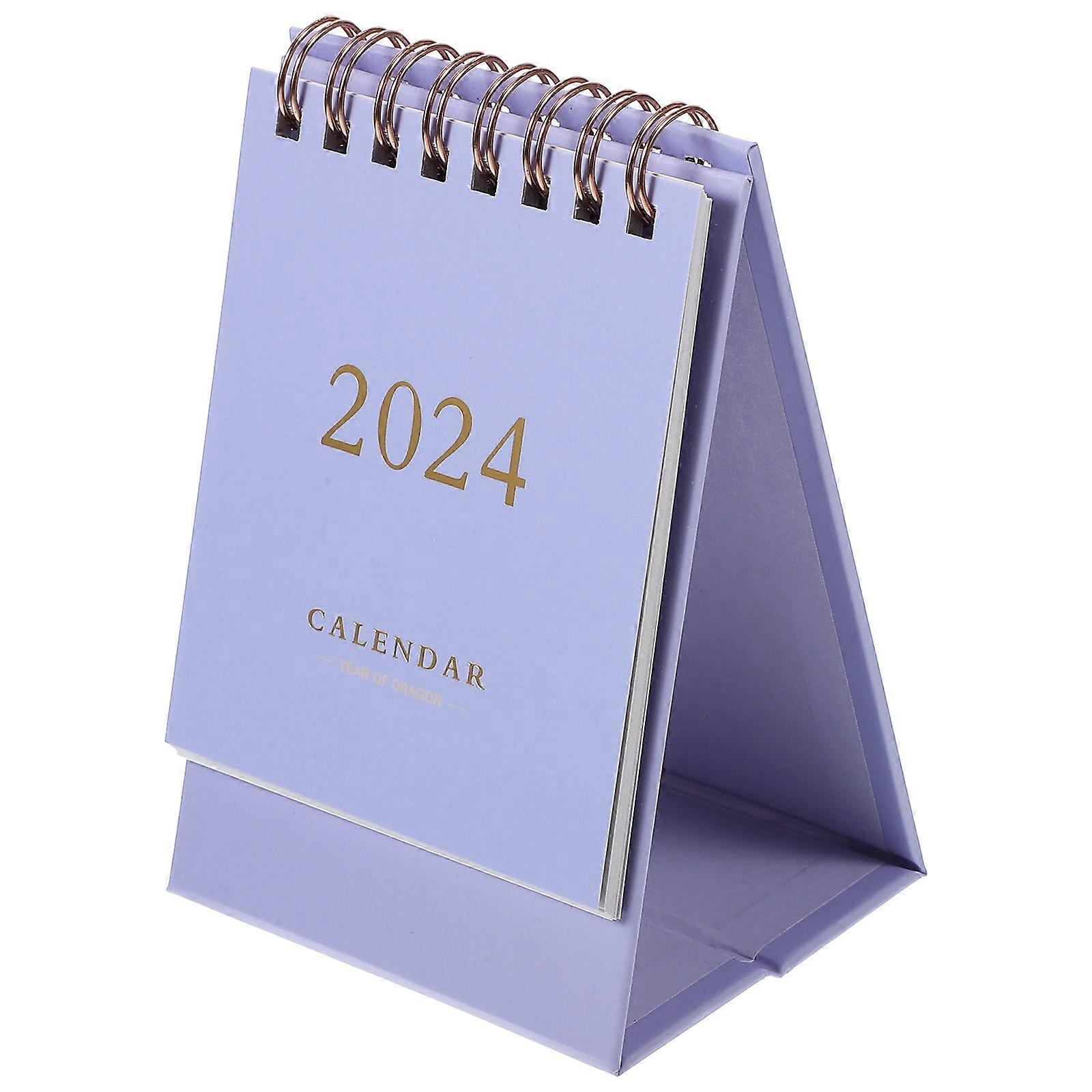 2024 Mini Daily Use Calendar for Timekeeping Decorative Office Desk