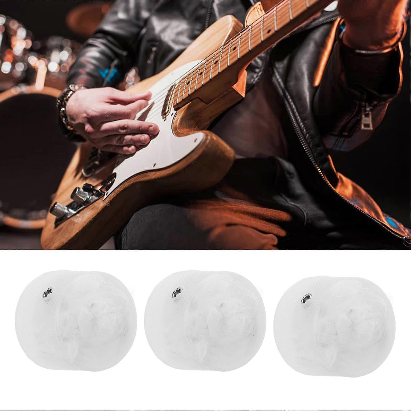 3 stk hvit elektrisk gitar knott potensiometer kontroller sett