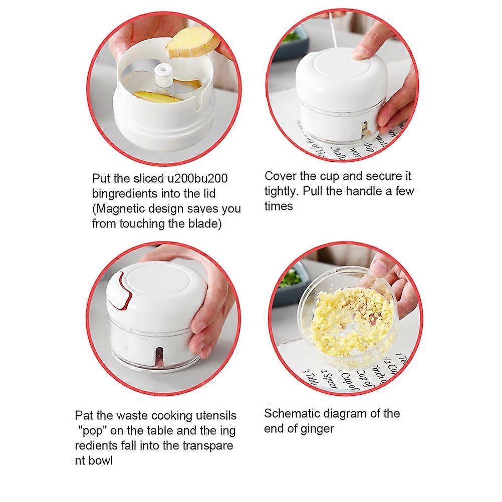 Garlic Press Mini Manual Grinder 9x9x7cm ABS+PP Kitchen Tool