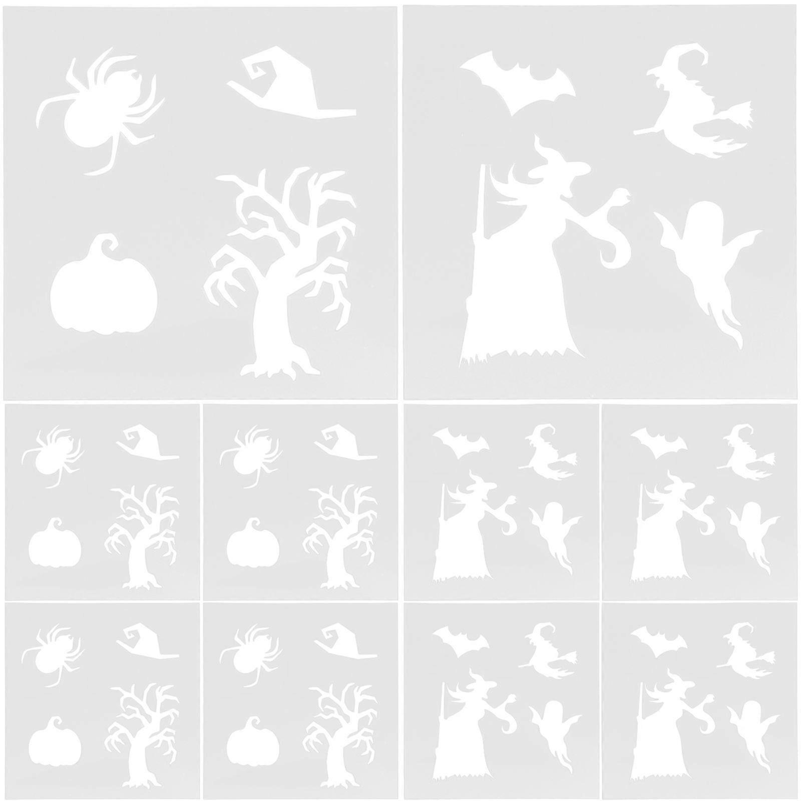 10 Sheets Convenient Spray Stencils Reusable Sign Stencils Delicate Printing Stencils Home Supply