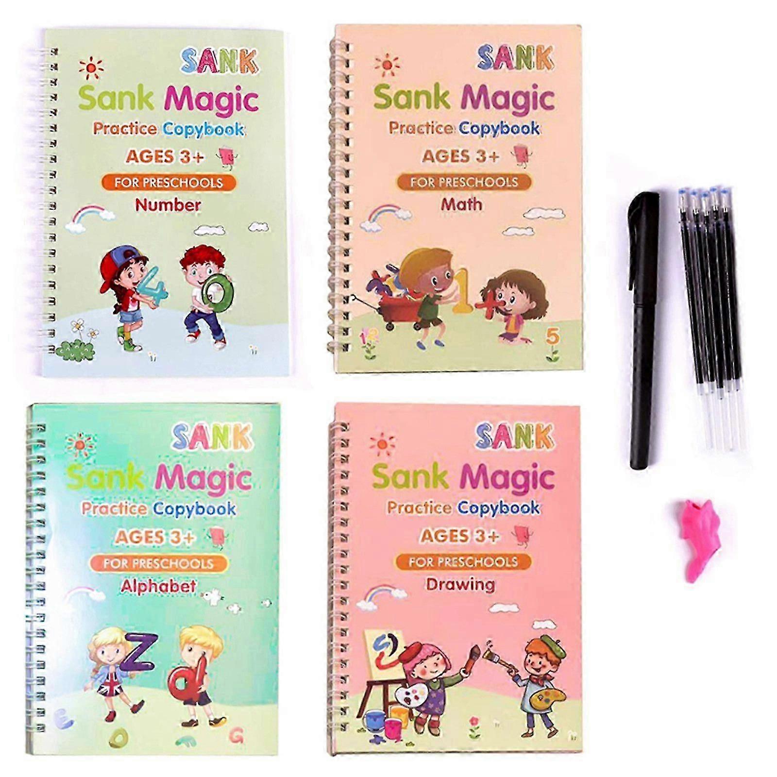 Magic Practice Copybook English Tracing Grooves design Baby Writing Drawing Book-M