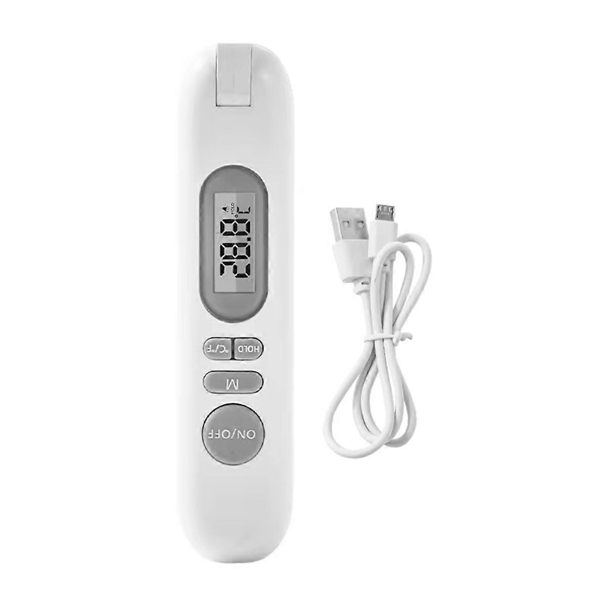 Digital Thermometer with Stainless Steel Probe, LCD Display for BBQ,Cooking,Baking,USB Charging,over Temperature Warning
