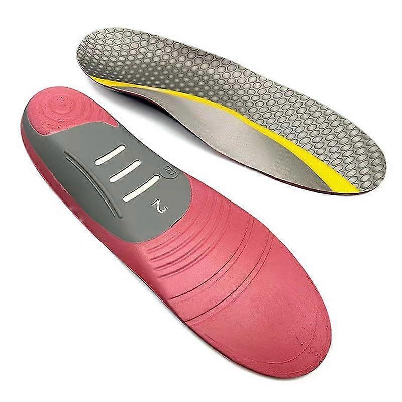 PU Insole Unisex High Arch Flat Foot Support For Sports Soft Full Padding EU Size 38-40 D Width