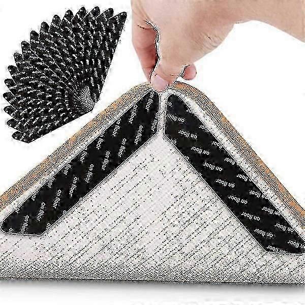 16 pc non-slip reusable rug grippers; compatible with hard wood floors