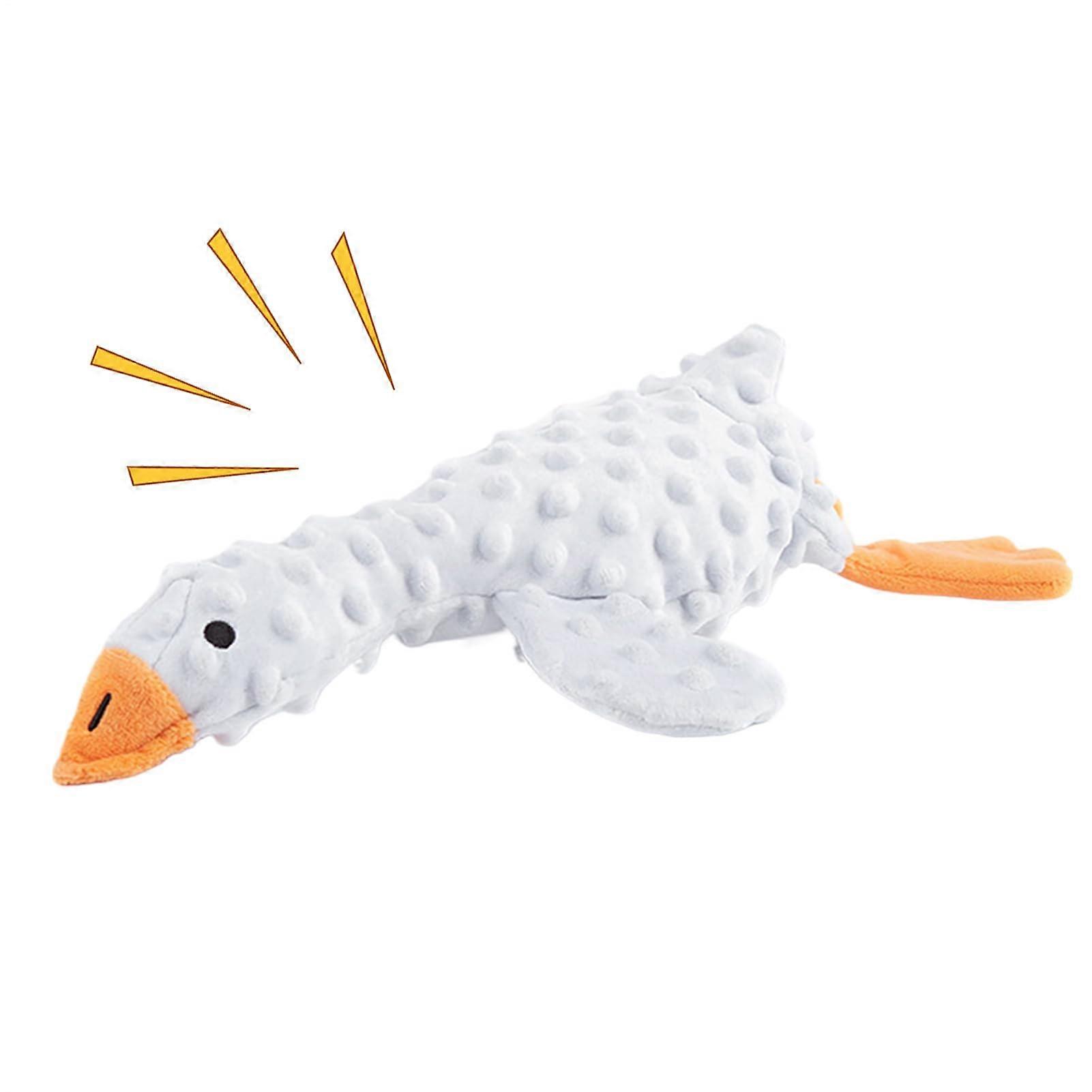 Squeaky Dog Toys Plush Crinkle Enrichment Puzzle  Hiding Cognitive Training For Aggressive Chewers White