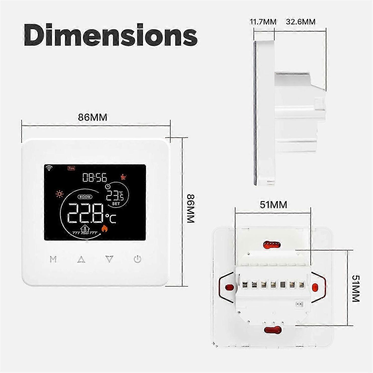 Tuya WiFi Thermostat Room Temperature Controller Water/Electric A