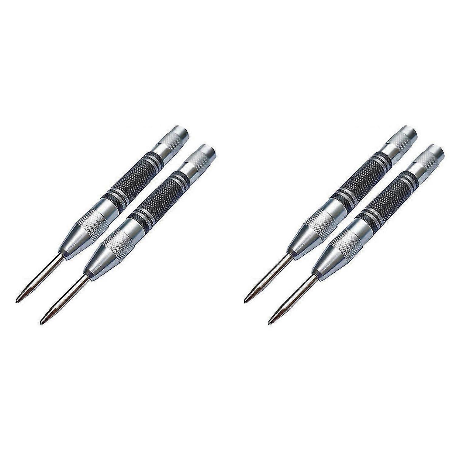 2Pcs Automatic Center Punch Center Hole Punch Spring Loaded
