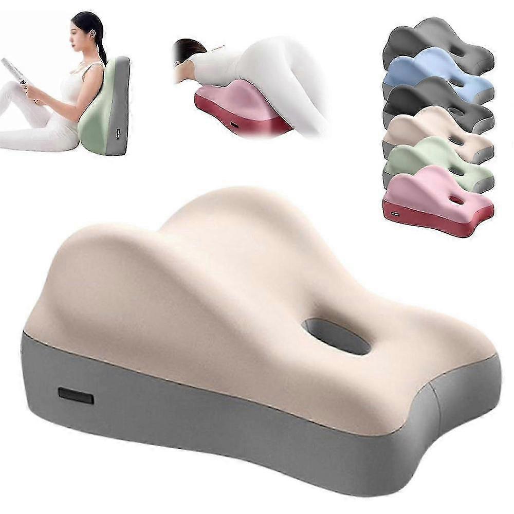 Memory Foam Wedge Pillow for Back Pain Relief Multi Position Support Bed Reading Relaxing