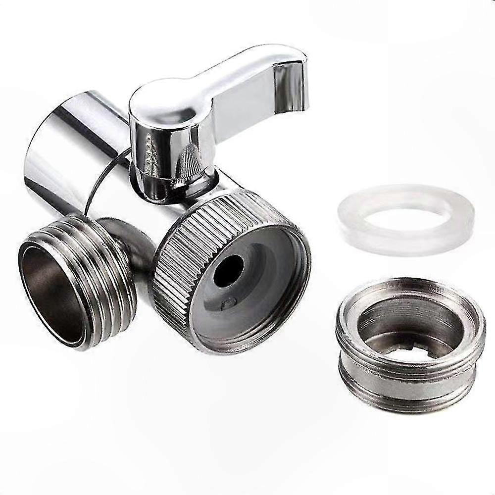 Kitchen Sink Faucet Adapter with Diverter Valve for Shower and Bidet Connection