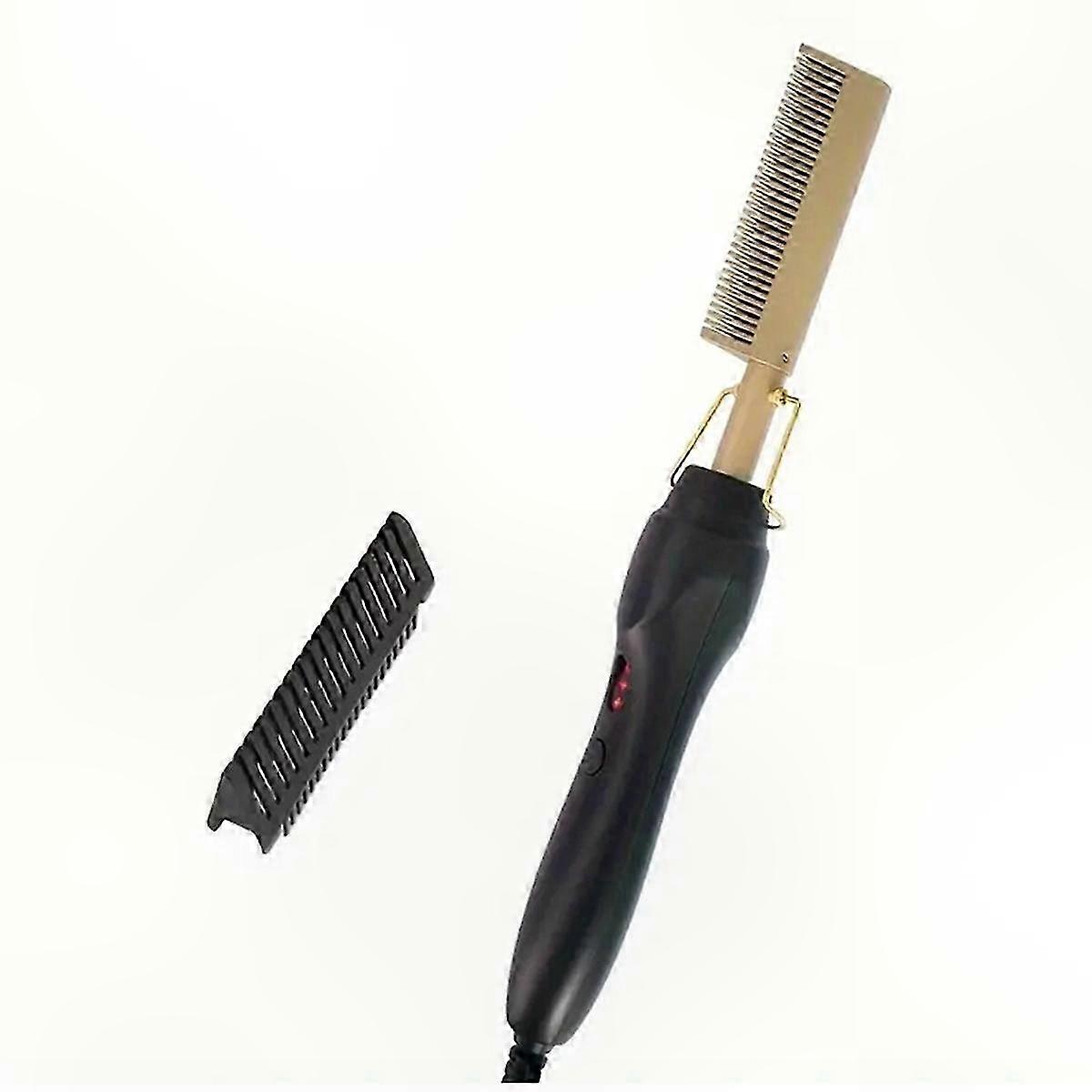 3-in-1 Hair Straightener and Curling Comb for Wet & Dry Use, Household Electric Styling Tool with EU Plug
