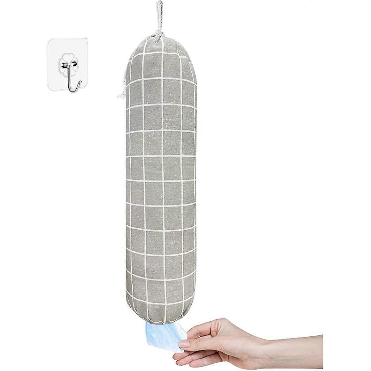 Plastic Bag Holder, Wall Mount Organizer, Shopping Bags Carrier,Washable for Home Kitchen Travelling, with Drawstring